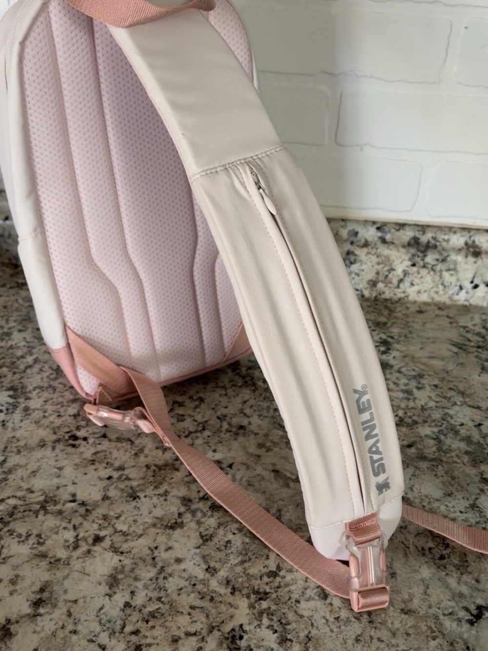 Stanley Compact Sling Backpack in Light Pink and Blush - Picture 4 of 4